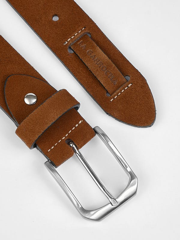Beja Split Leather Belt | Nogal