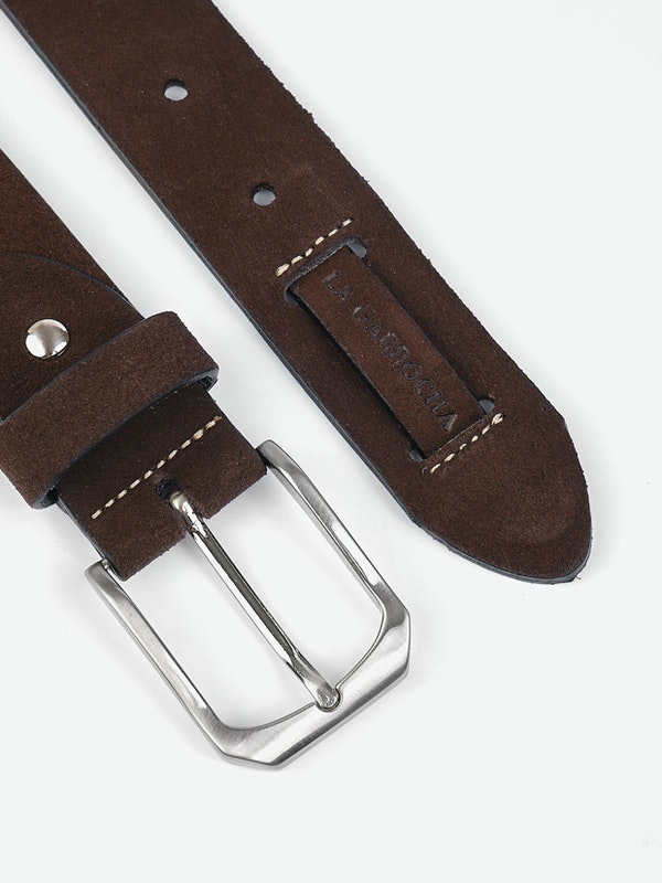 Beja Split Leather Belt | Chocolate