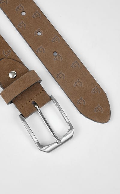Split Leather Belt Trote | Taupe