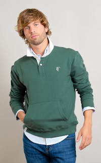 Button Collar Polo Sweatshirt  | Acebo