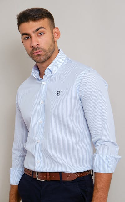Camisa Riscal | Celeste