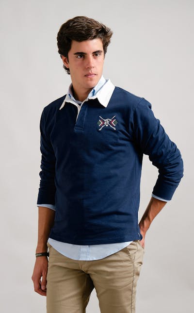 Button-down collar polo shirt  | Acero