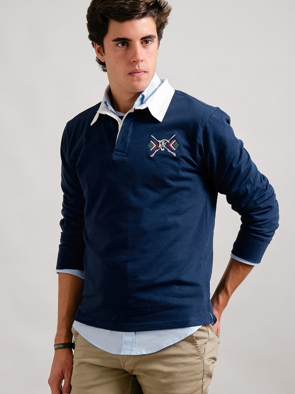 Button-down collar polo shirt  | Acero
