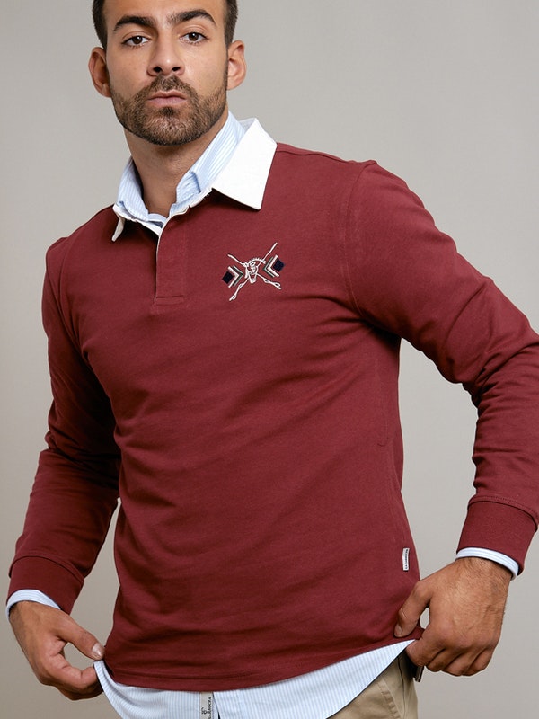 Button-down collar polo shirt | Tinto