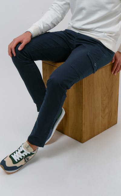 Cotton cargo trousers | Marino