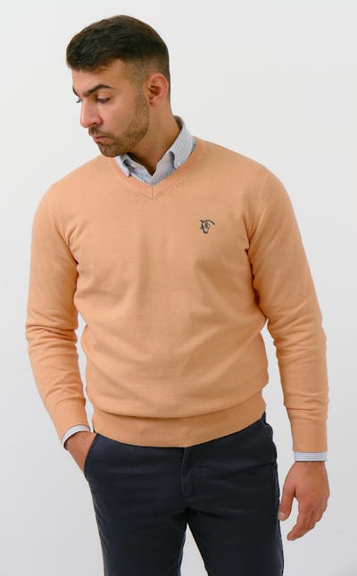 V-neck sweater | Naranja Claro