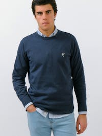 Round neck sweater | Acero