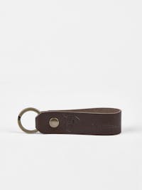 Leather key chain | Chocolate