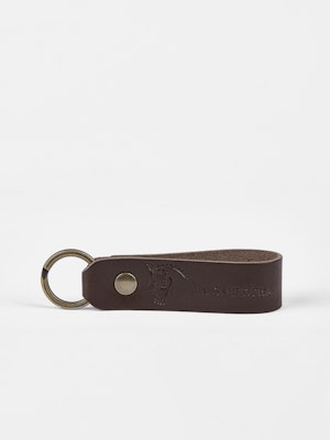 Leather key-chain | Chocolate