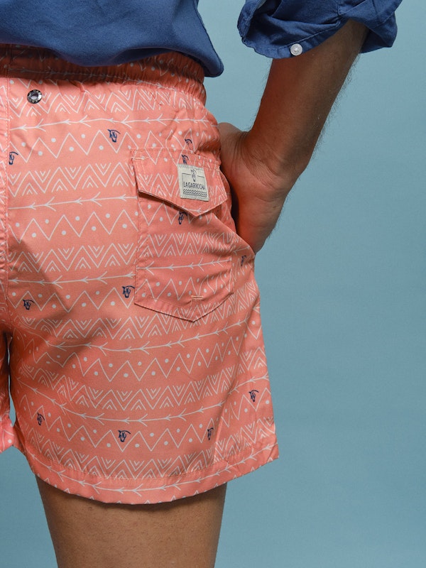 Calção de banho Tribal | Salmón