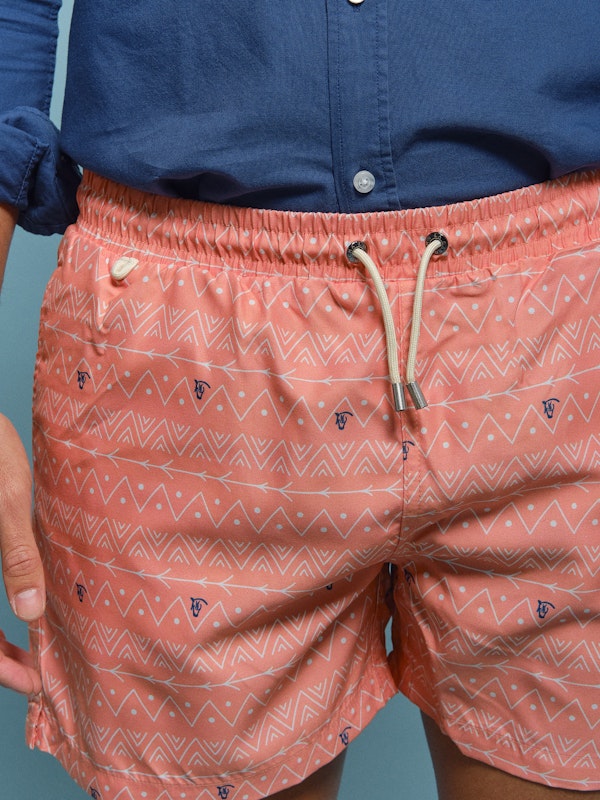 Calção de banho Tribal | Salmón