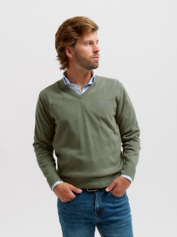 V-neck sweater | Salvia