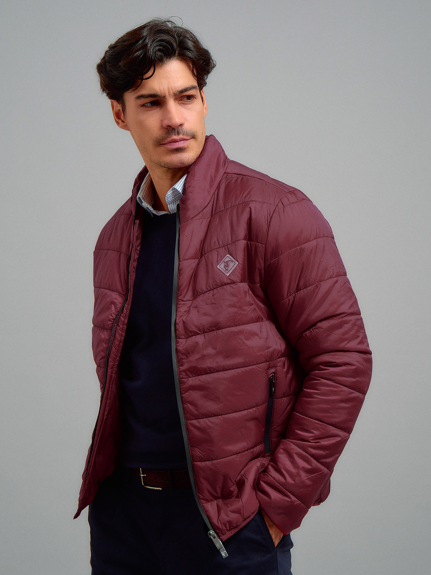 Light Quilted Coat Burgundy for men La Garrocha