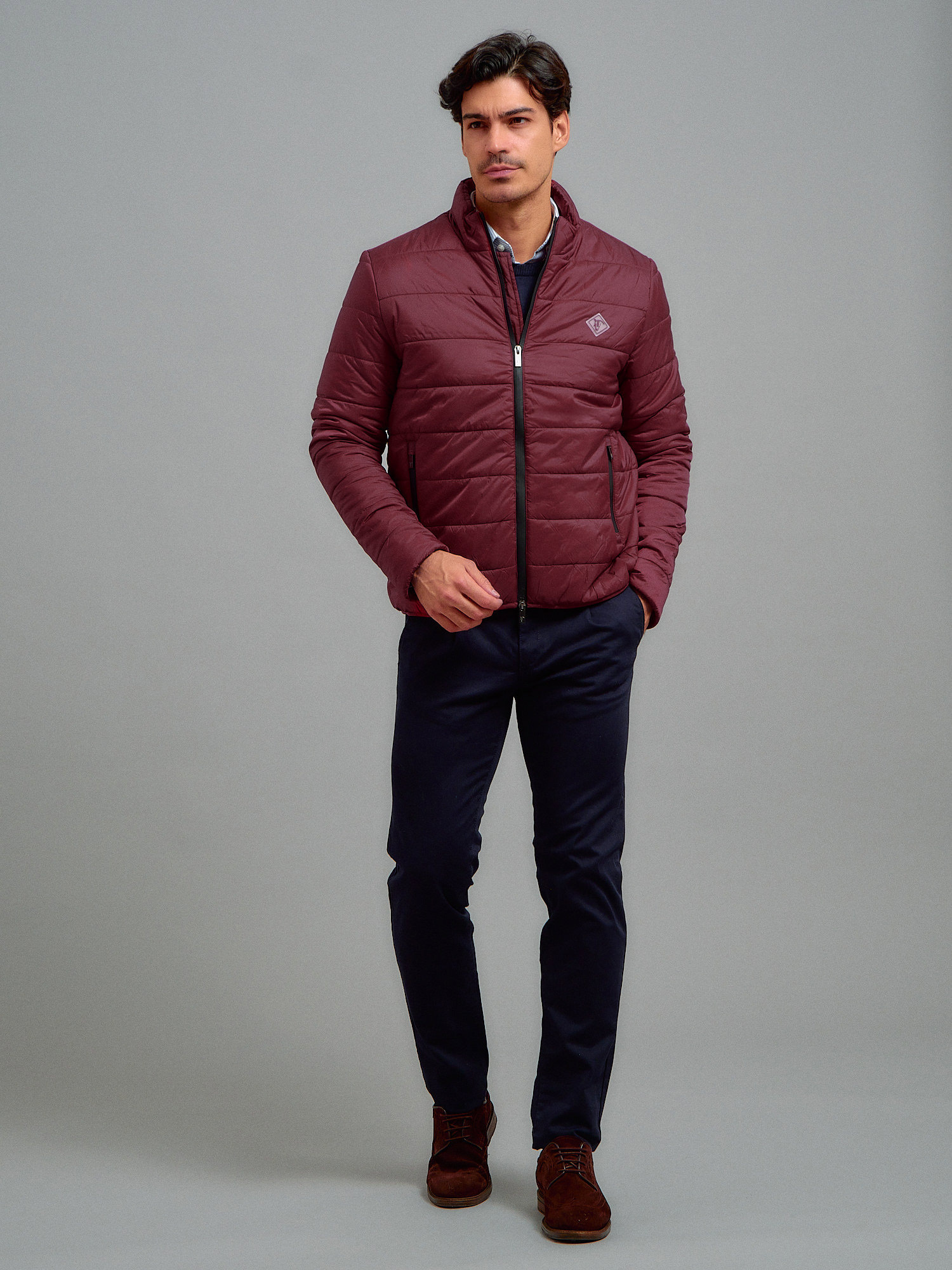 Light Quilted Coat Burgundy for men La Garrocha