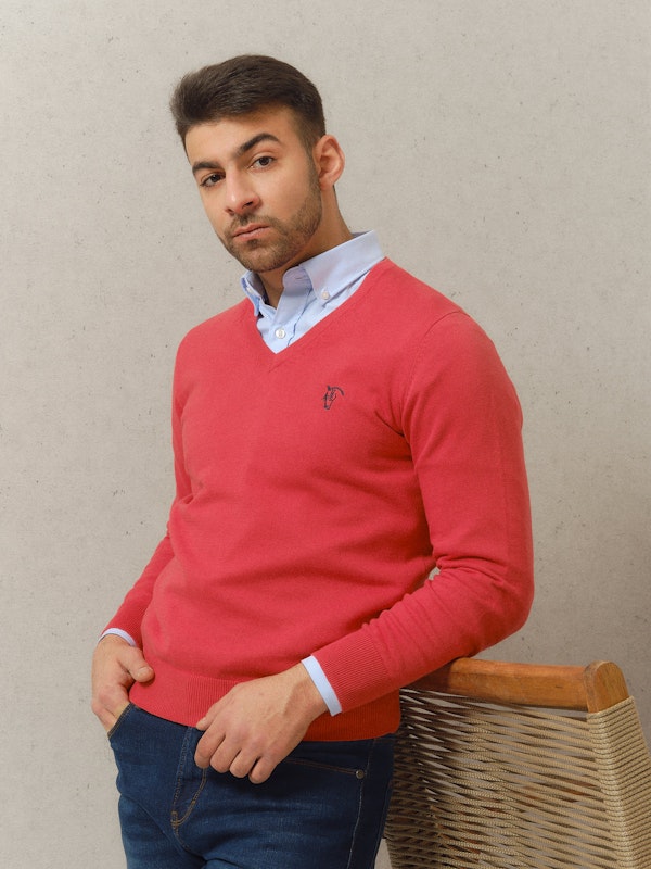 Suéter decote em V | Grosella
