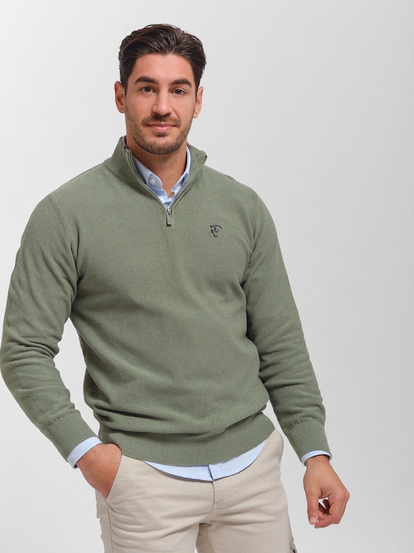 Half Zip Sweater | Salvia