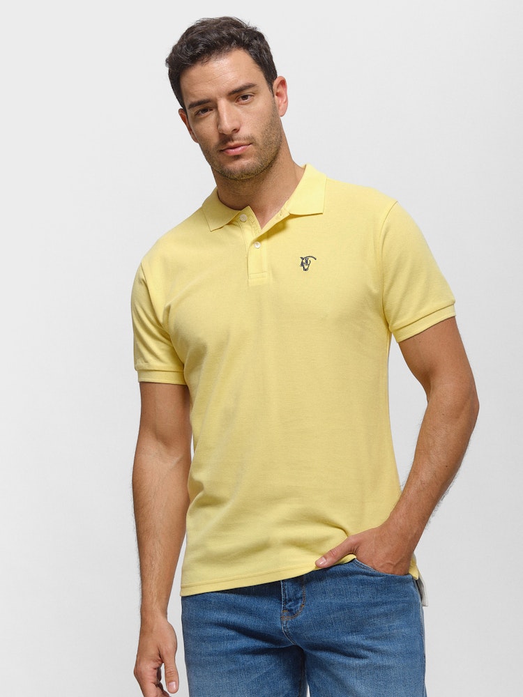 Shirt Pantalon Amarillo Hombre Combinacion Polo Básico Amarillo