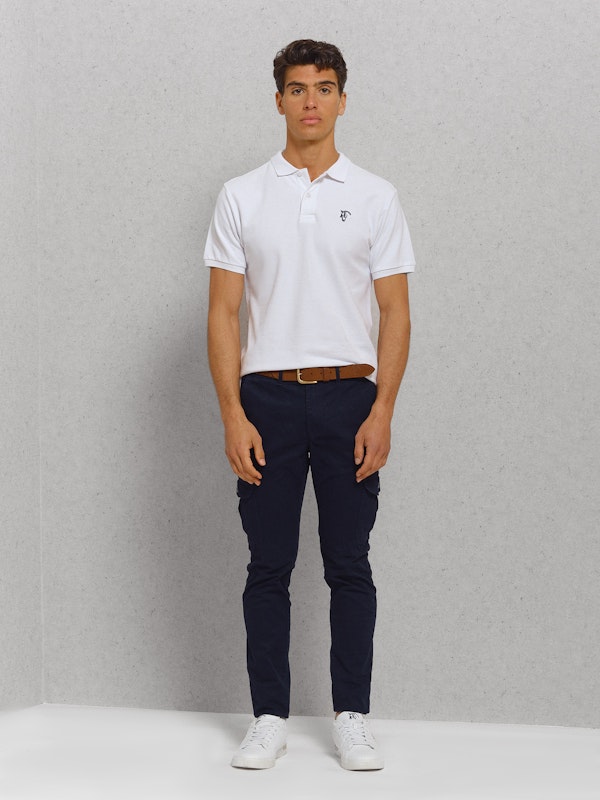 Polo Básico Detalle Parche | Blanco