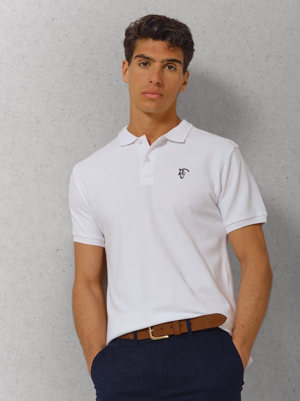 Polo Básico Detalle Parche | Blanco