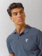 Polo Básico com Detalhe Patch | Cobalto