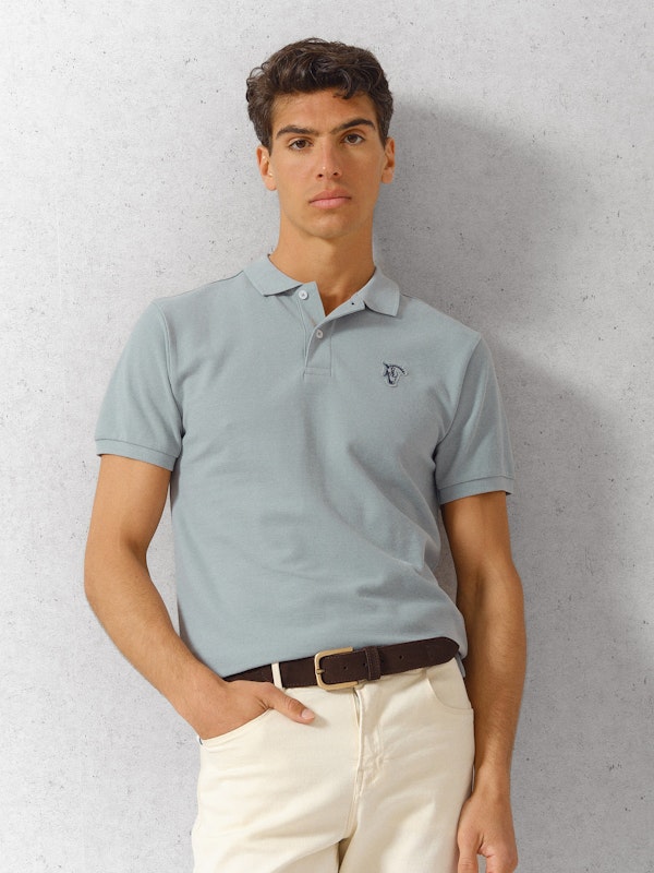 Polo Básico com Detalhe Patch | Zafiro