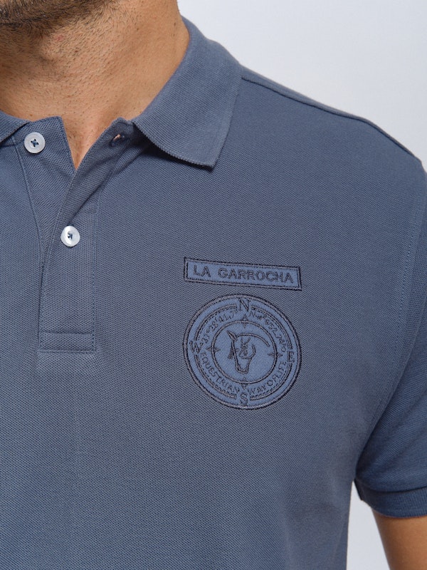 Polo Parches | Cobalto