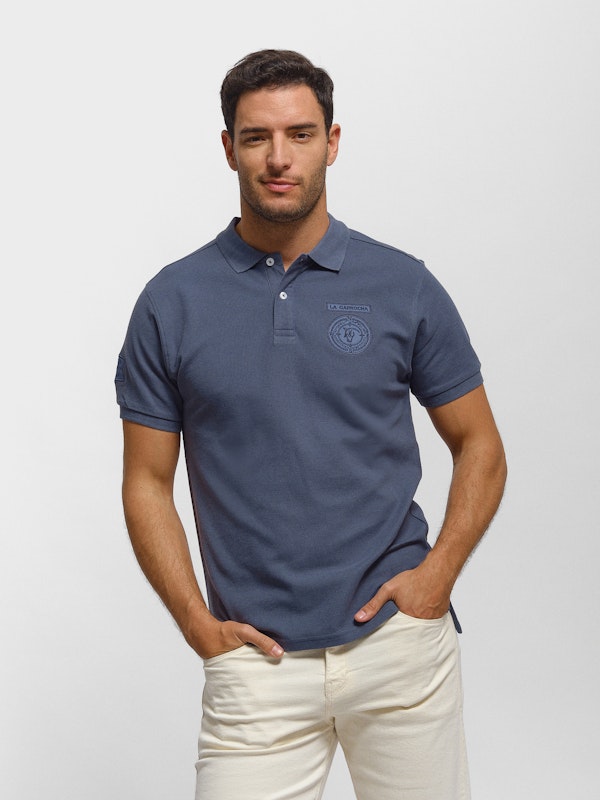 Polo Parches | Cobalto