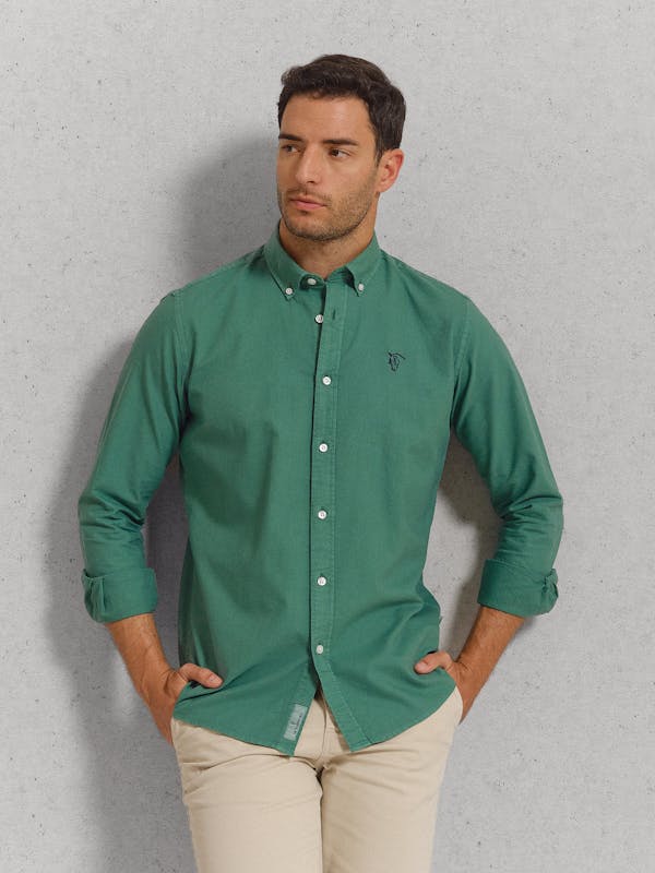 Camisa Garment Dyed | Cactus