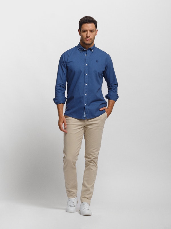 Camisa Garment Dyed | Acero