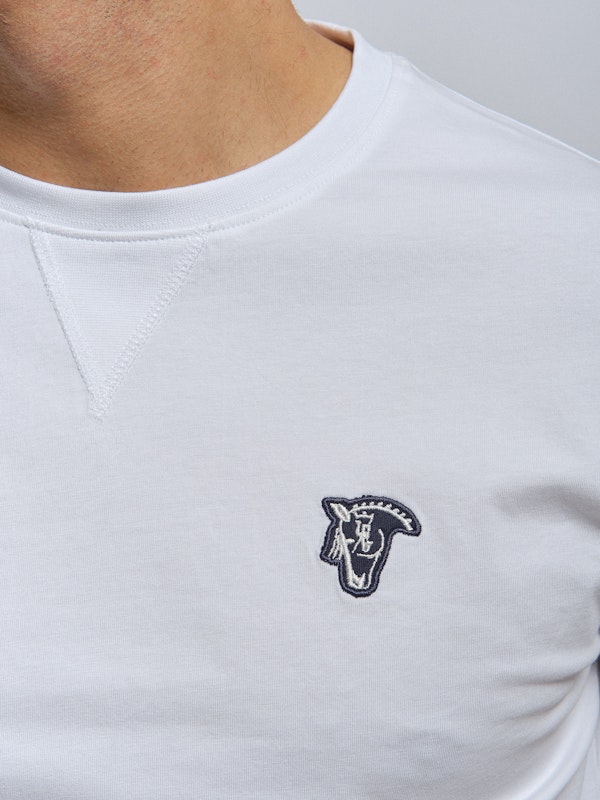T-shirt básica com patch | Blanco