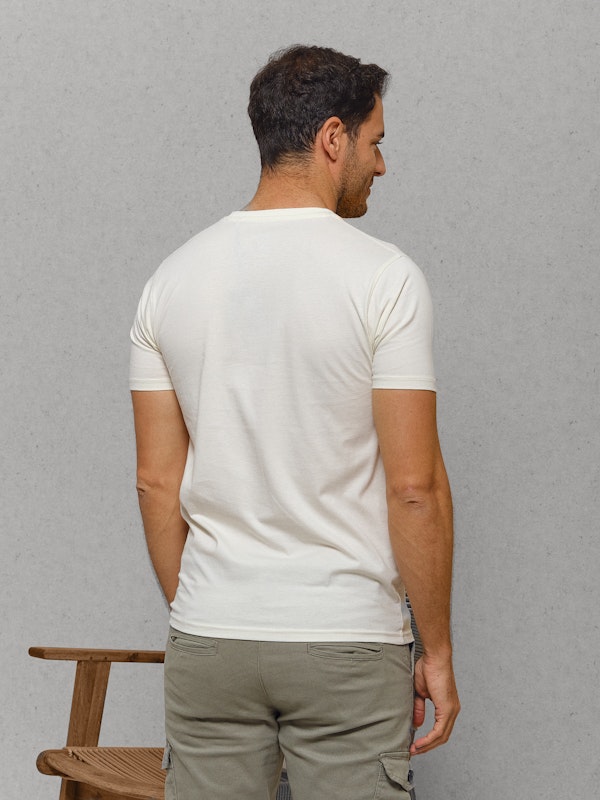 T-shirt étnica de bolso | Crudo