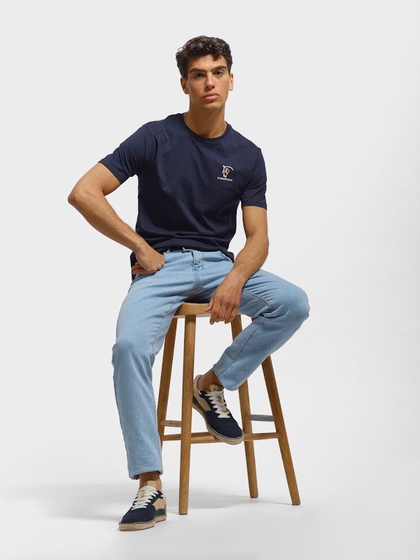 T-shirt Étnica Mini | Marino