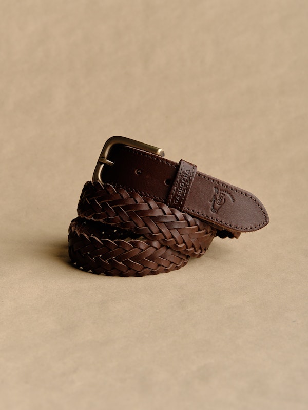 Braided Leather Belt | Chocolate