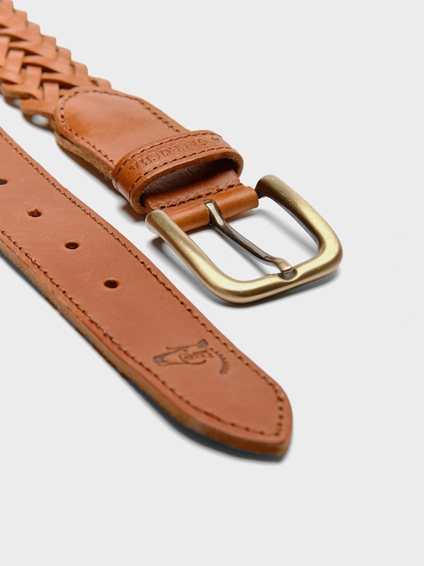 Cinto de couro trançado | Cuero