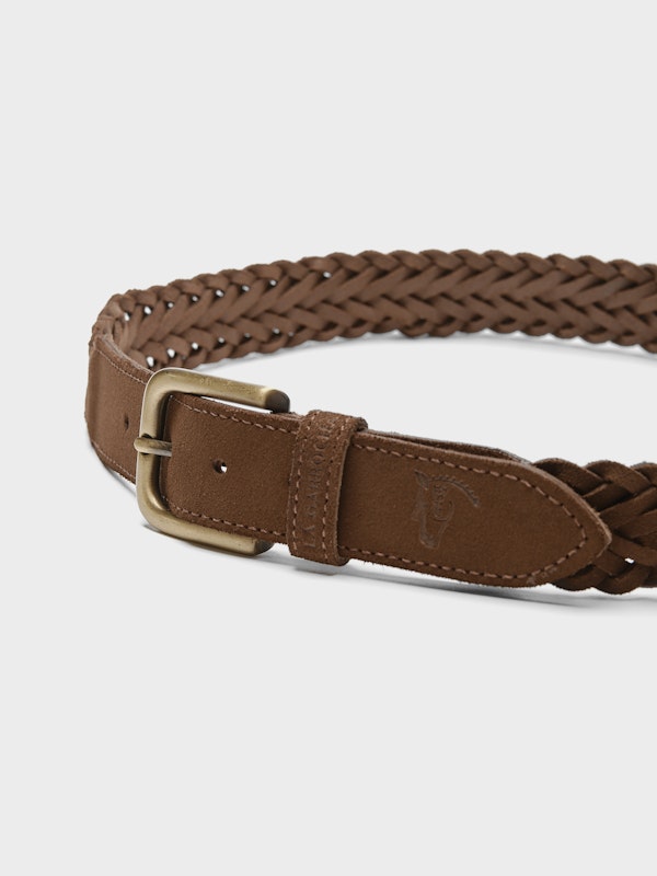 Ceinture en daim tressé | Taupe