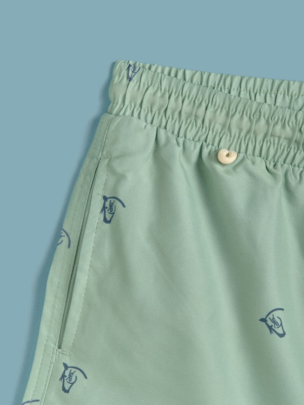 Calção de banho Brand Mini | Menta