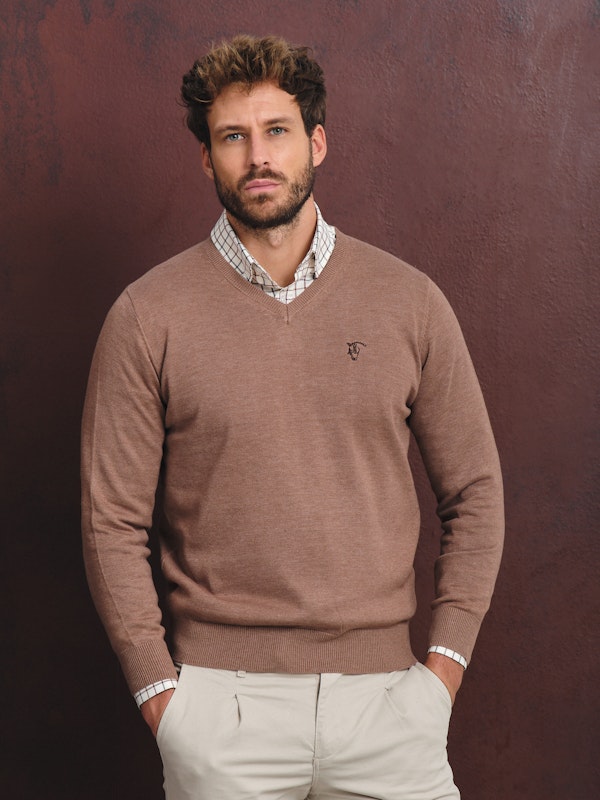 Jersey Pico Coderas Melange | Taupe