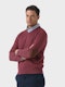 Pull Col V avec Coudières Melange | Burgundy