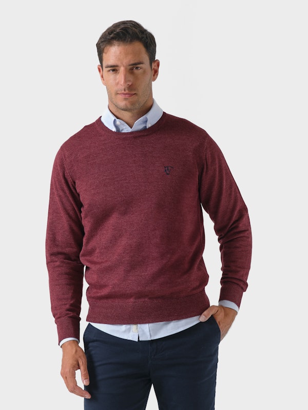 Jersey de Caja Melange | Burgundy