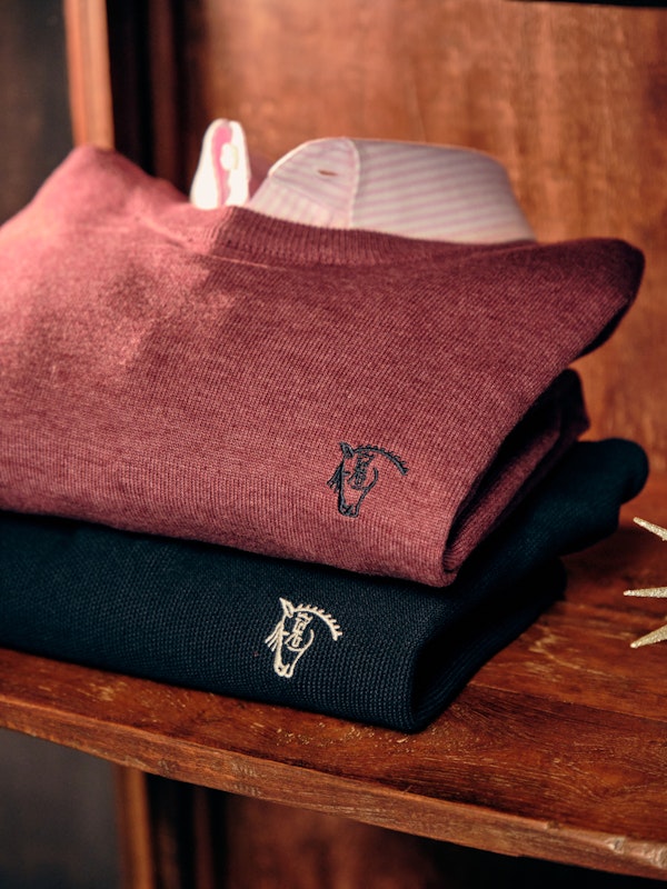 Crewneck Melange Sweater | Burgundy