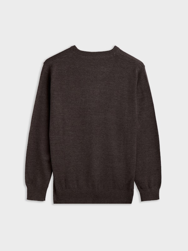 Suéter Gola Redonda Melange | Carbón