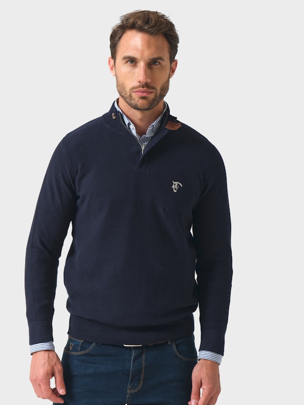 Half-Zip Structured Sweater | Marino