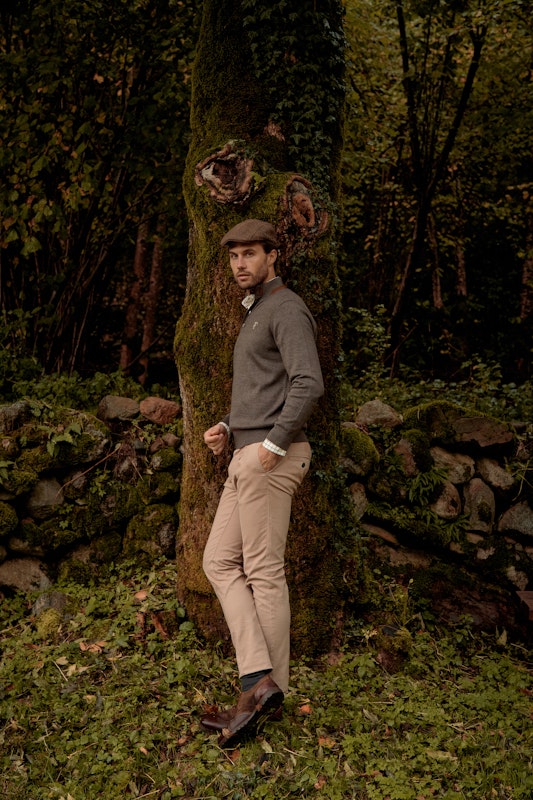 Suéter com Botões Melange | Carbón