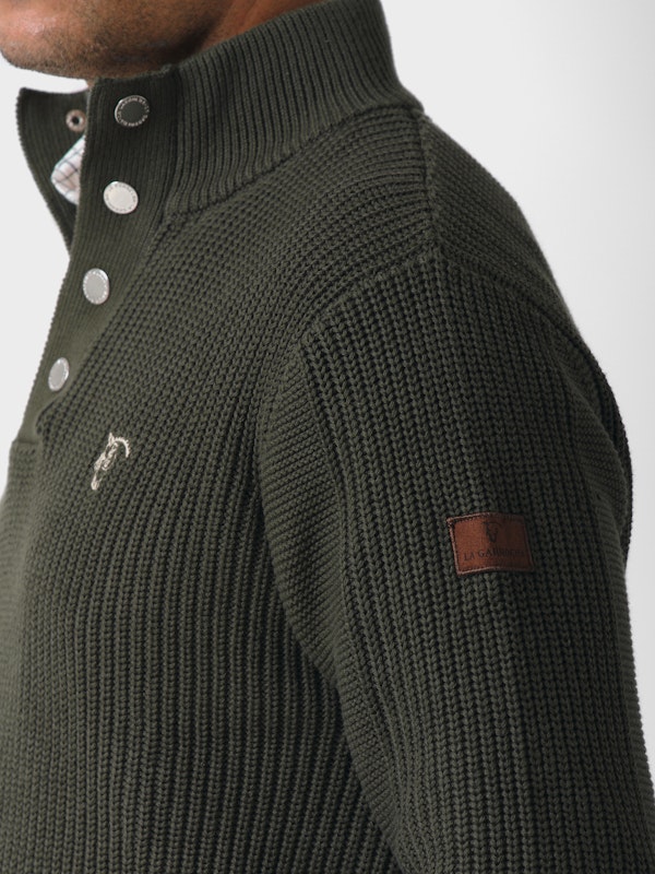 Cardigan com Tapeta | Musgo