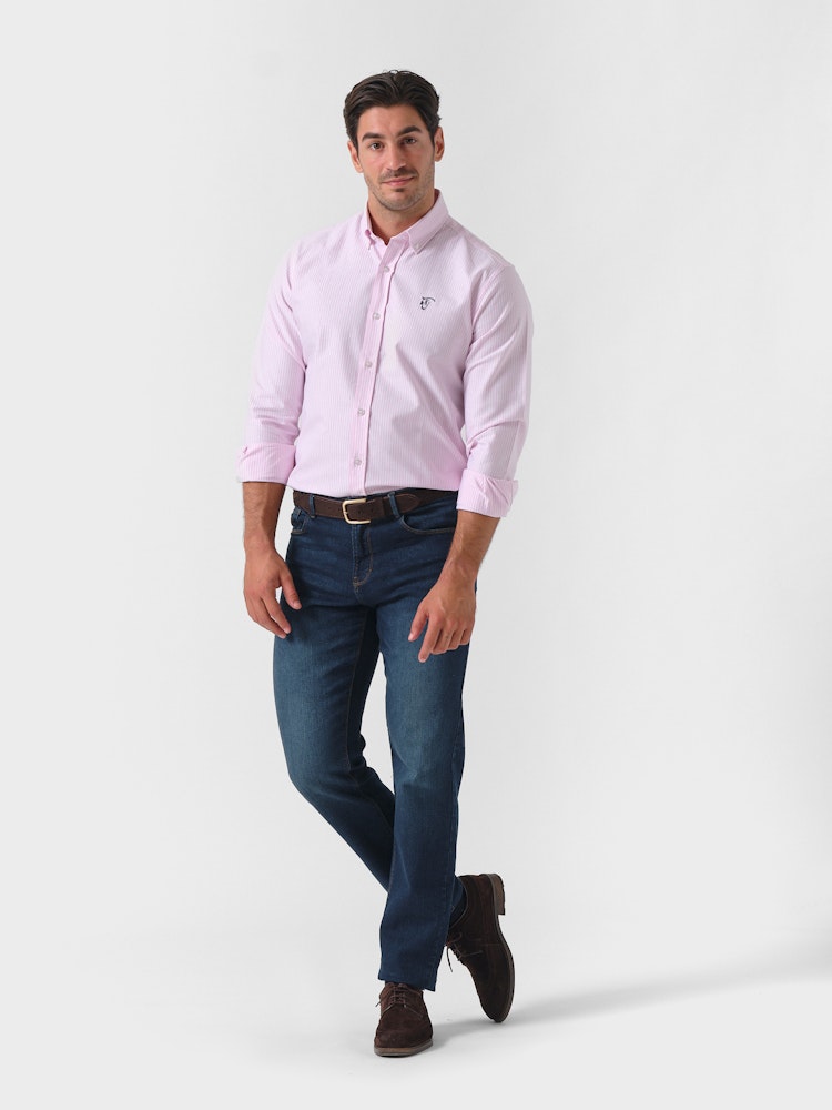 Azul Marino Outfit Camisa Rosa Palo Combinar Outfit Pantalon Rosa