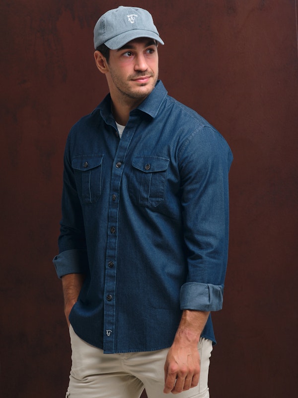 Denim Shirt with Pockets