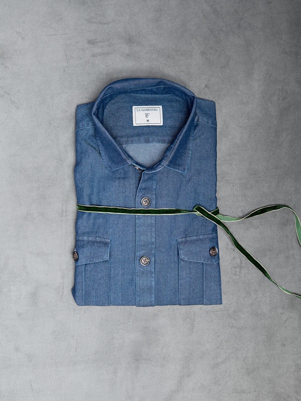 Denim Shirt with Pockets