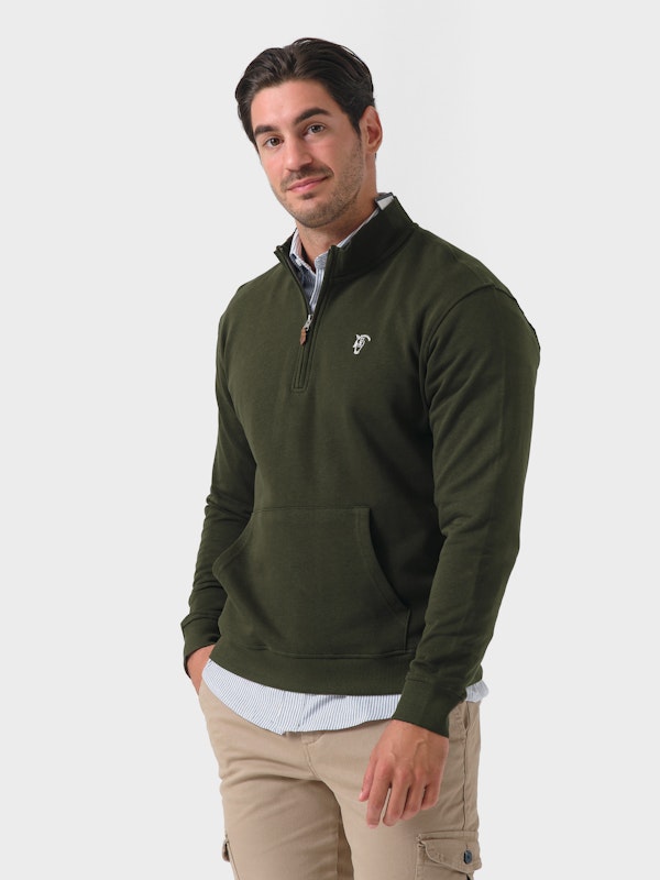 Basic Half-Zip Sweatshirt | Caza