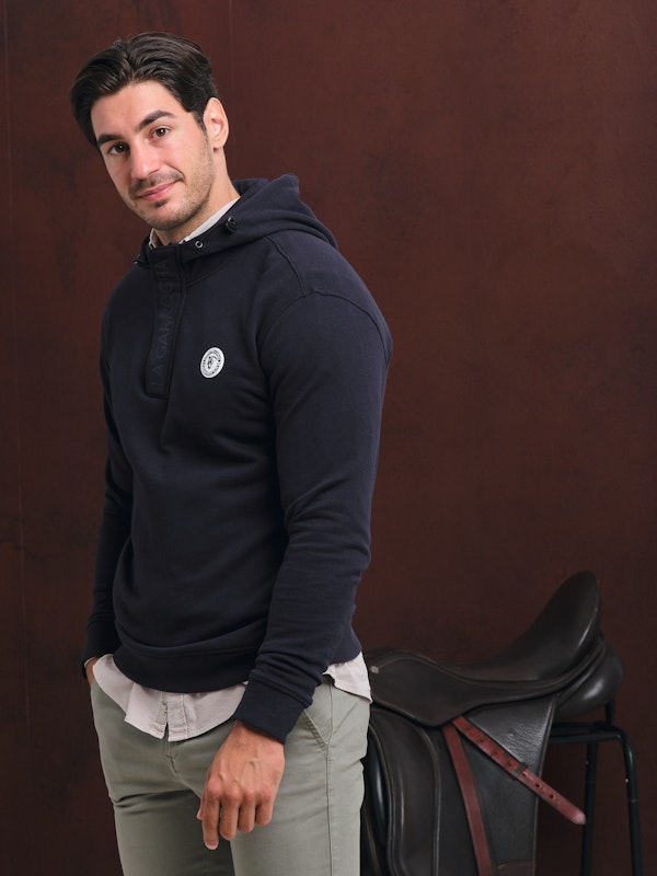 Half-Zip Hoodie Sweatshirt | Marino