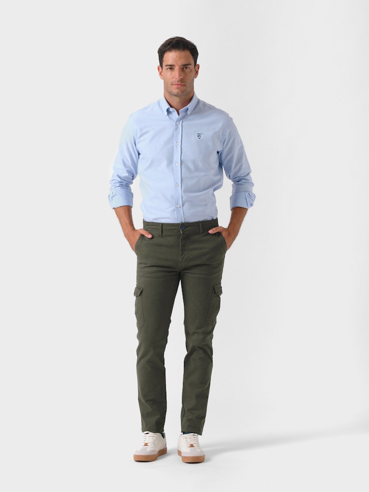 Camisa Combinar Pantalon Verde Militar Hombre Formal Combinar